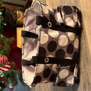Thirty-one polka dot tote bag organizer black white gray